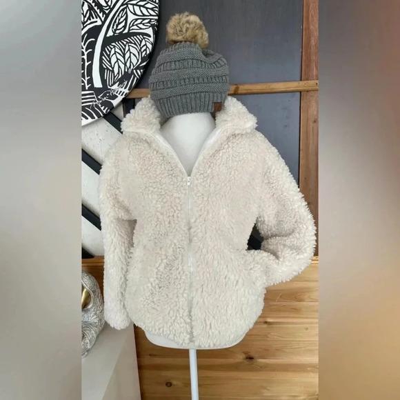 New LONG SLEEVE TEDDY BEAR ZIP UP JACKET Size Small - Picture 8 of 15